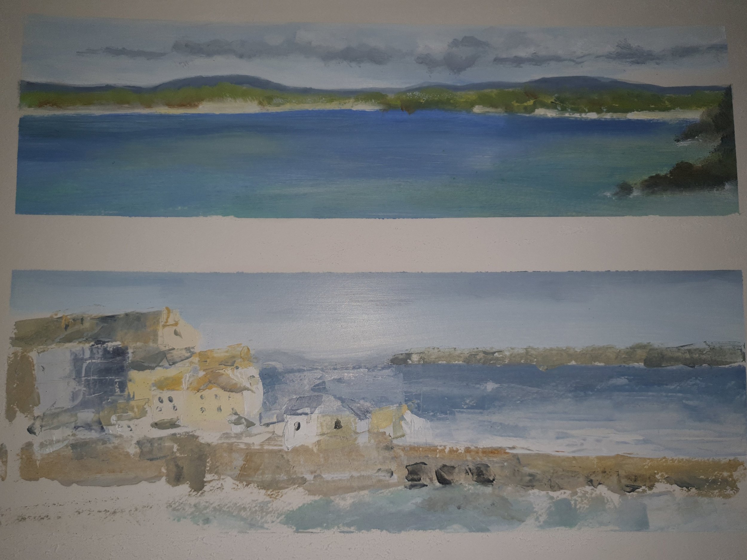 Sketches of St Ives, Oil on paper
