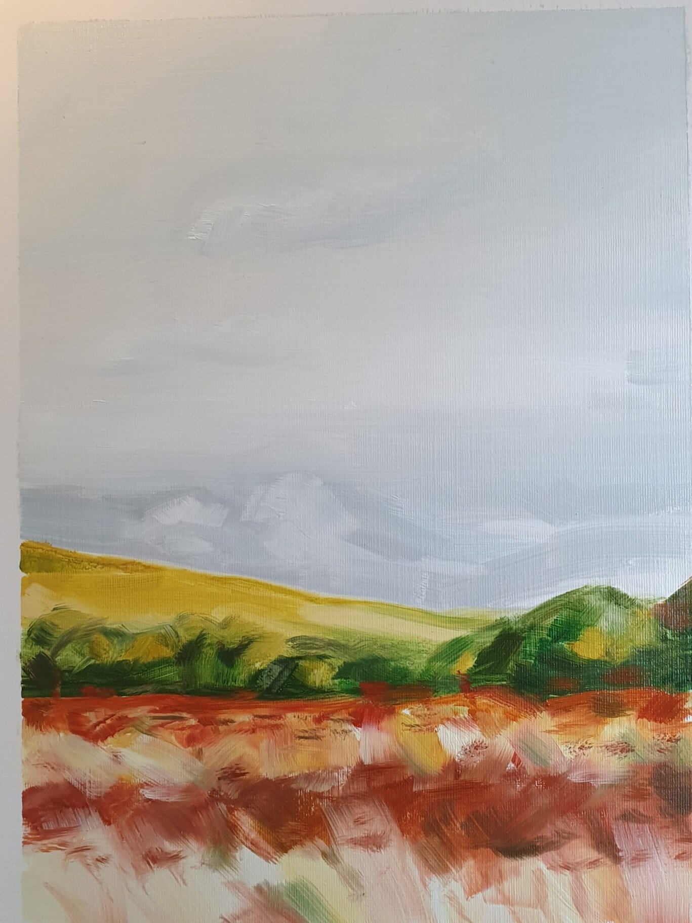 Truleigh hill - Autumn Oil sketch