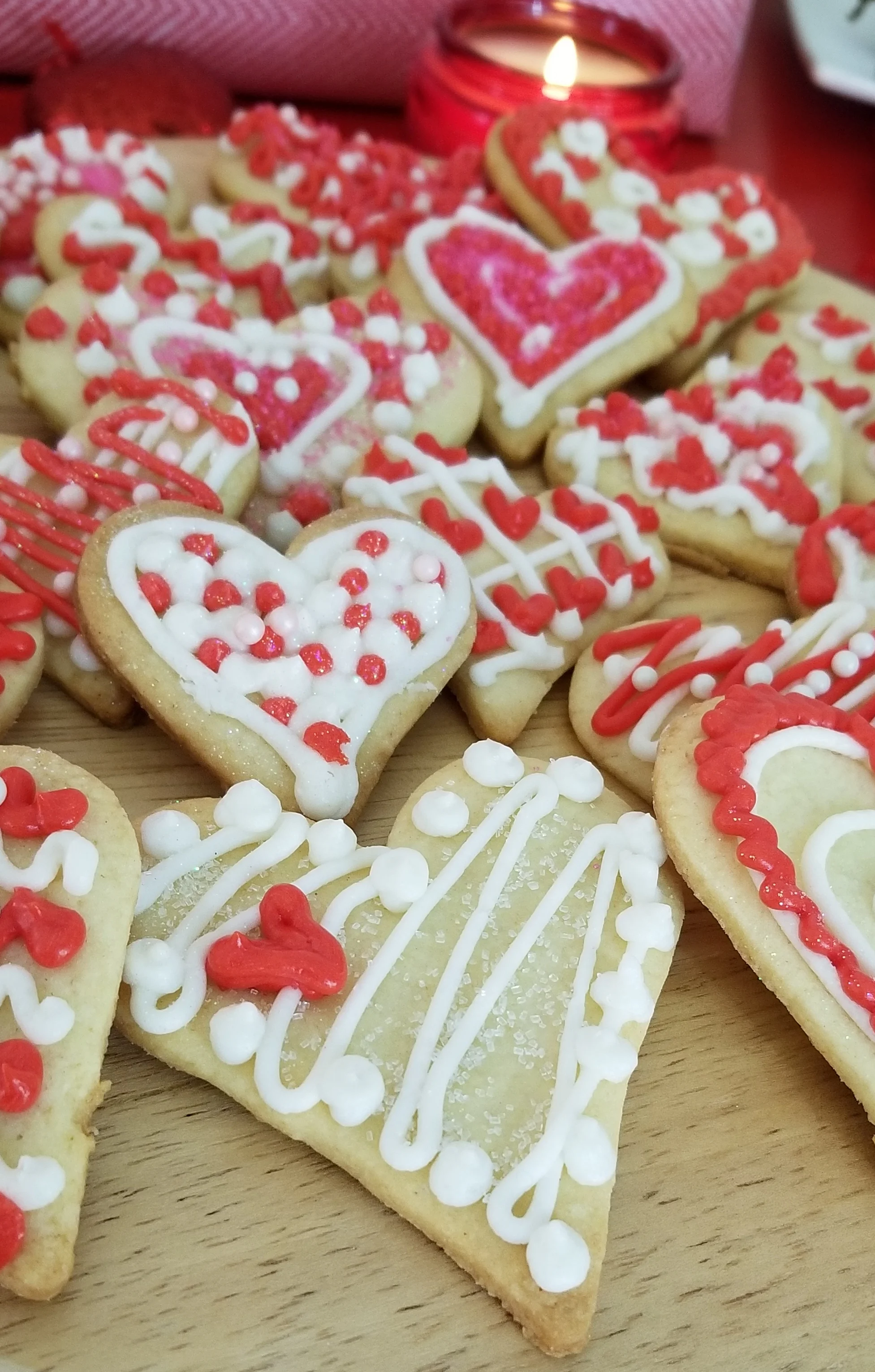Sugar cookies with vanilla frosting and sprinkles!