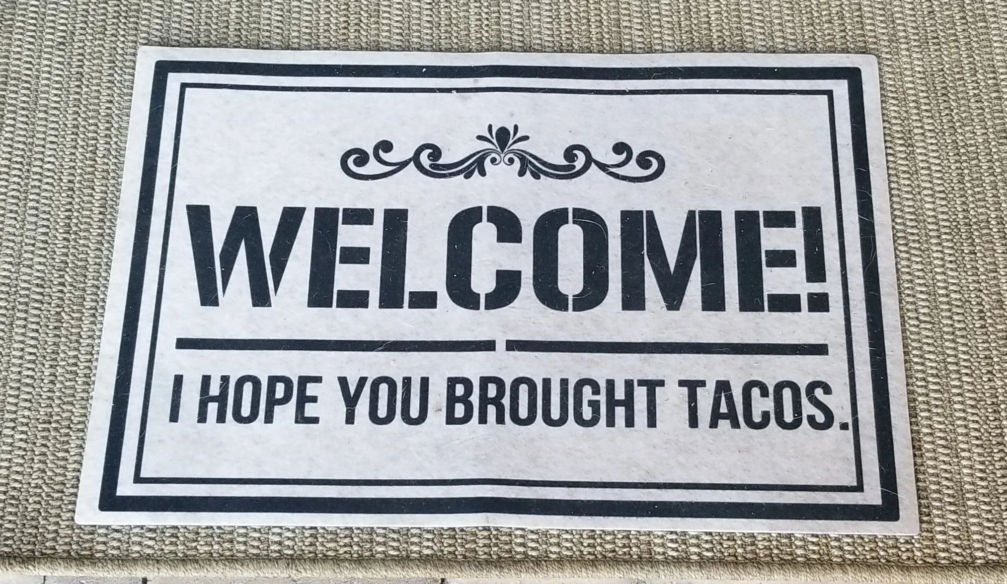 The welcome mat at Jessica’s house!