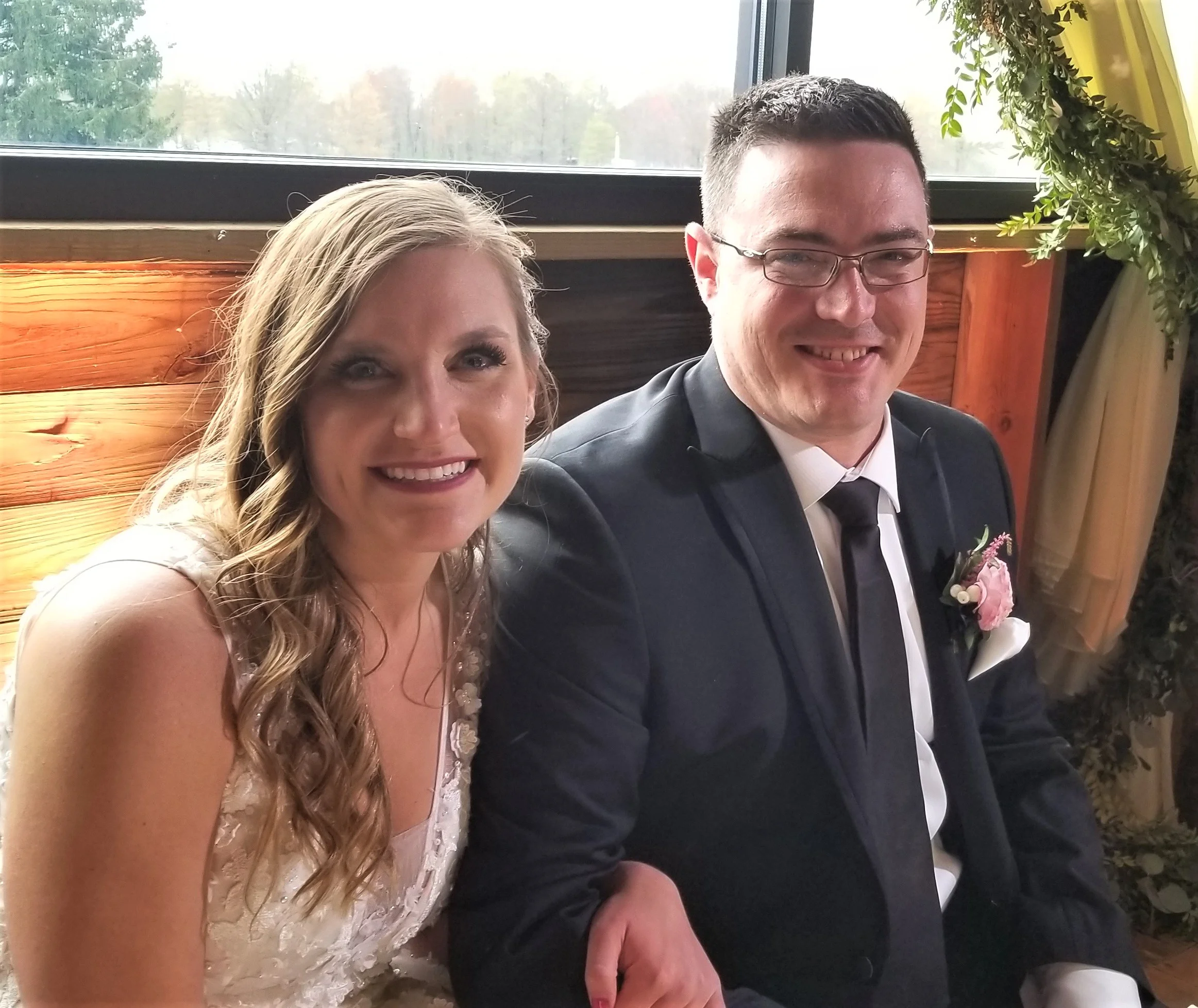 The happy couple: Tara and Tim