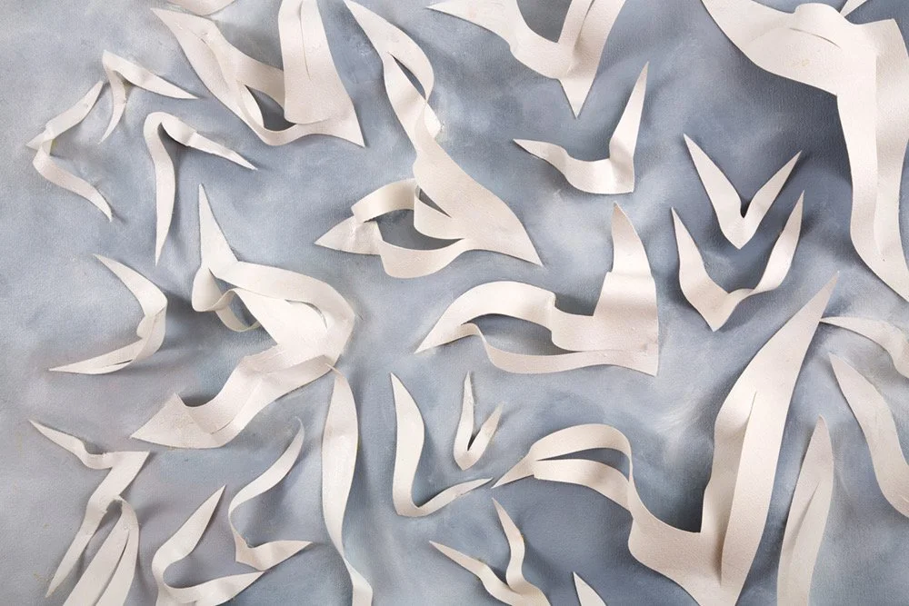 Grey Birds in Flight (Detail)