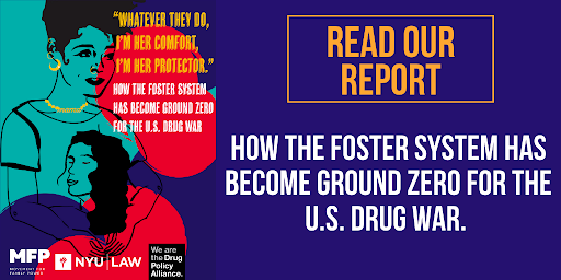 Poster for the Ground Zero Report. Read our report.  How the Foster System has Become Ground Zero for the U.S. Drug War.  Click here to open the report.