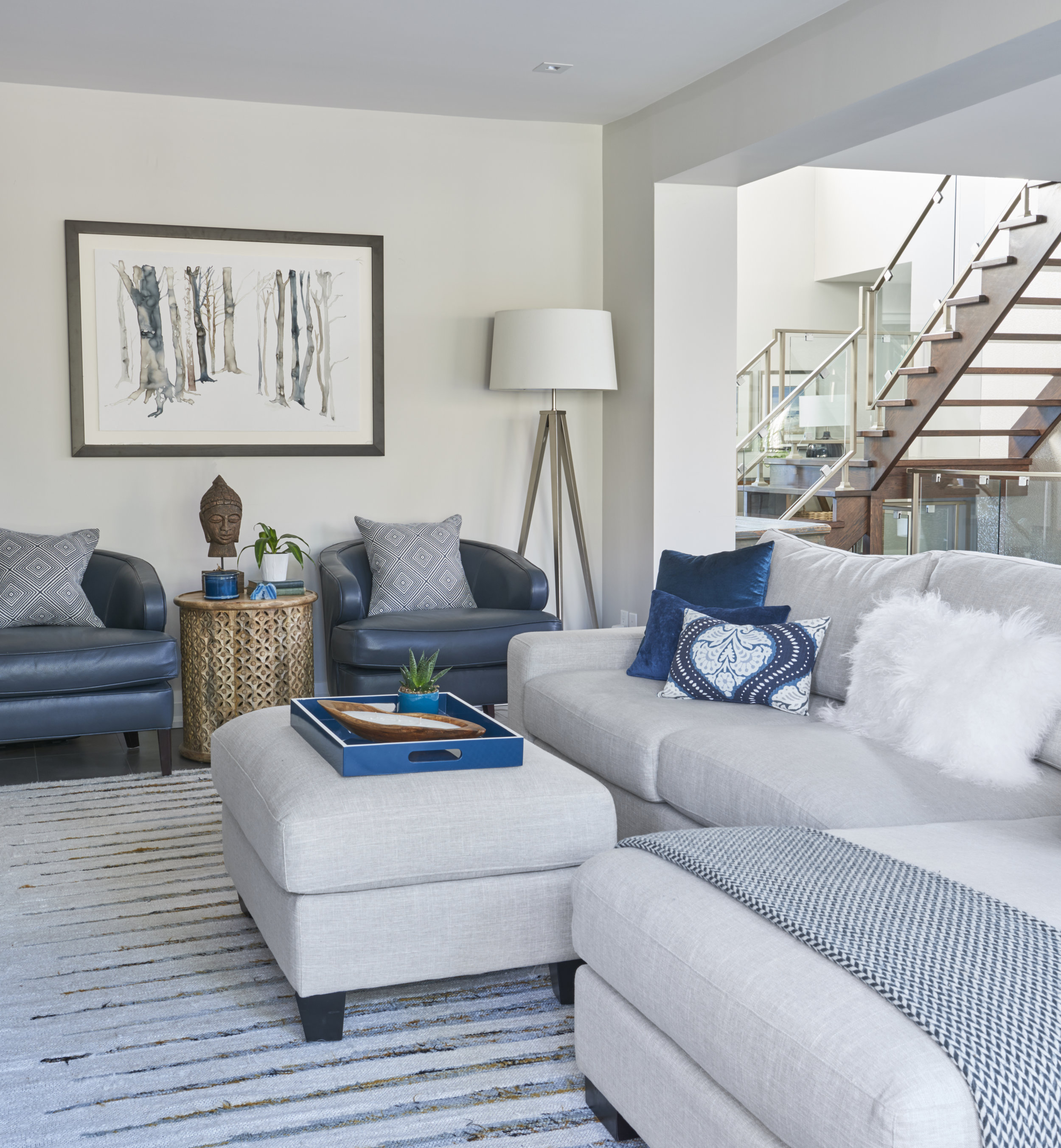 blue grey family room