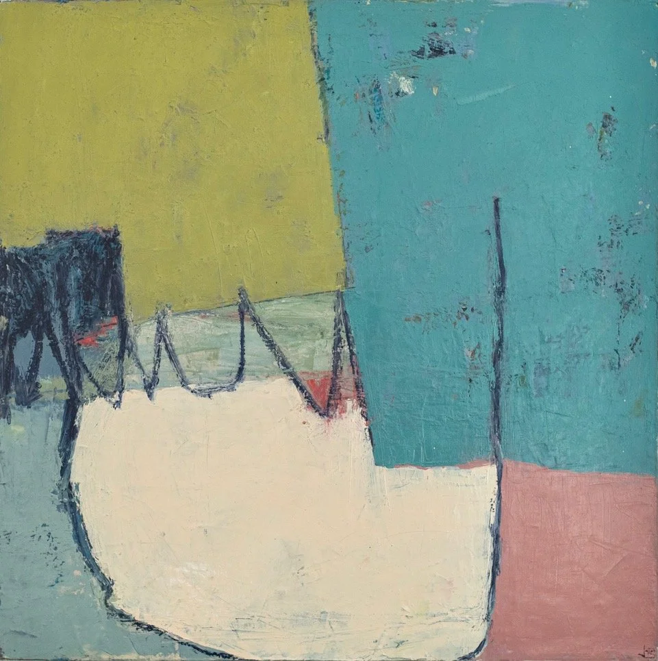   Reservoir  Oil on 20”x20” stretched canvas, framed in contemporary white wood frame, $1000 (SOLD)  