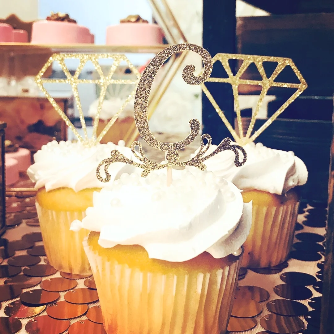 Custom Mini Toppers w/Initial 