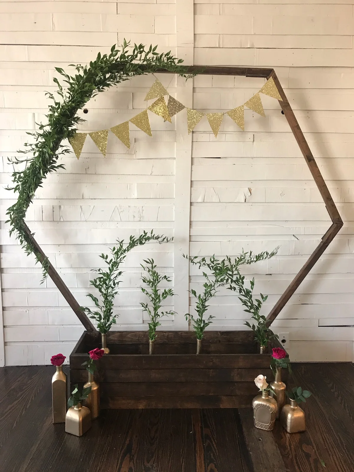 Gold Glitter Pennant Banner