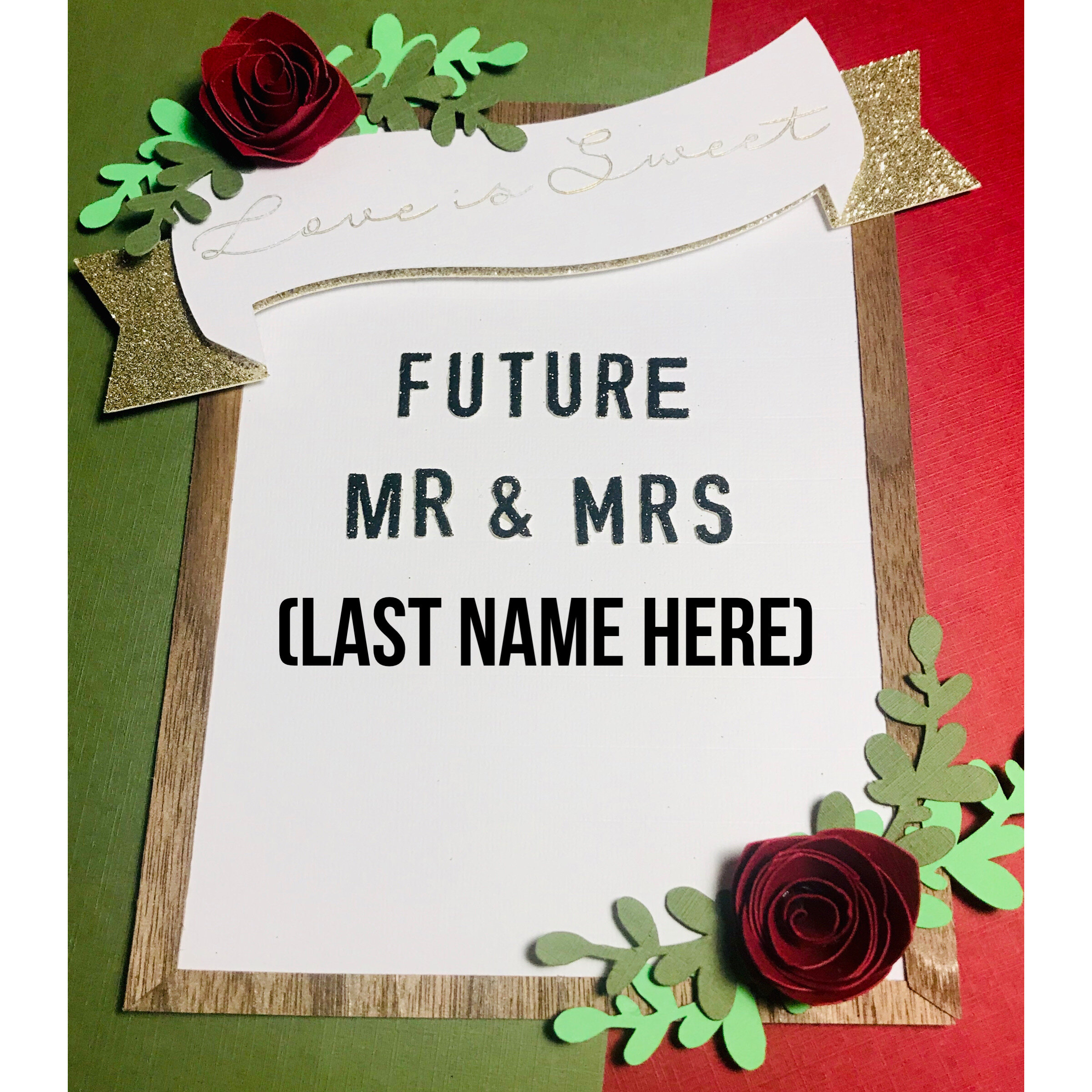 "Letter Board" Cake Topper - Red