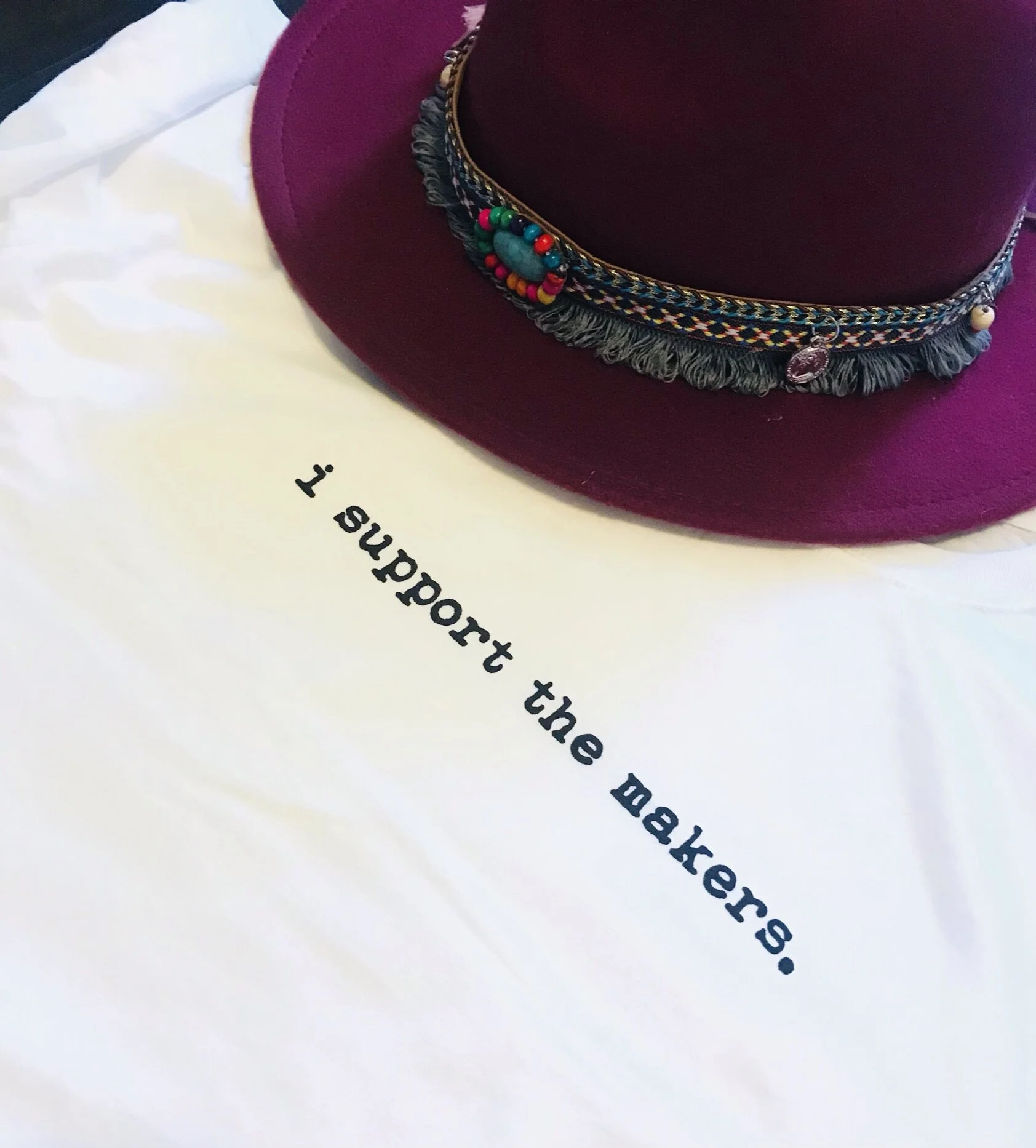 i support the makers. T-shirt