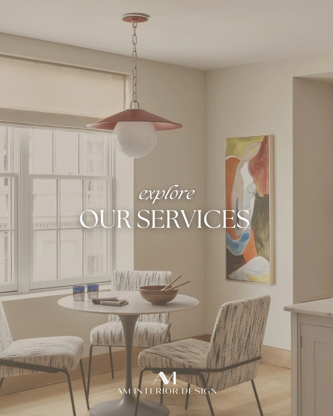 AM Interior Design is a full service boutique interior design studio that specializes in custom home builds, remodels or simply refreshing a room or two in your house.⁠
⁠
Since no two projects are alike, we individually tailor each project to fit our
