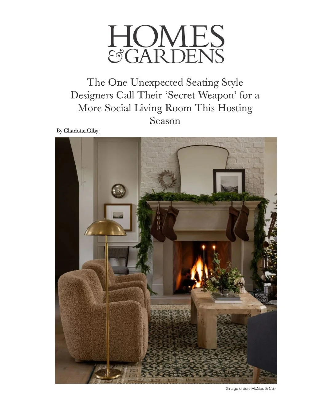 Just in for the Holidays! ⁠
⁠
Thank you @homesandgardensofficial for the feature in, "The One Unexpected Seating Style Designers Call Their &lsquo;Secret Weapon&rsquo; for a More Social Living Room This Hosting Season." ⁠
⁠
Read the full ar
