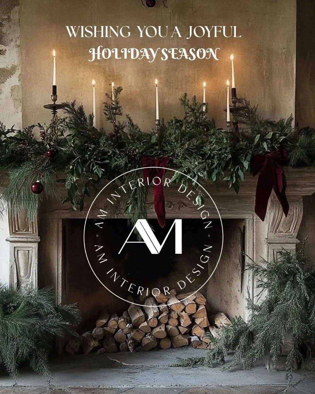 Wishing you all a very Happy Holiday season from our team at AM Interior Design! ✨️