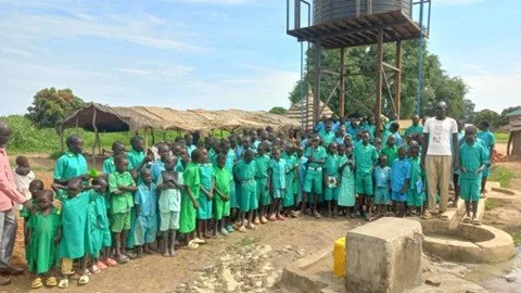“Before this water came, some of the orphans used to faint in class from thirst. Now, we are strong, happy, and learning again and we also receive food.” Deng, 12 years old
