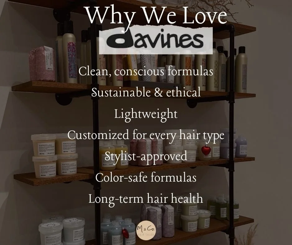Good hair starts with good products.🧴

@davinesofficial = thoughtful ingredients, sustainable beauty, and results we trust behind the chair every single day. 👏🏼

#davinesproducts #results #hairproducts #wheatonsalon