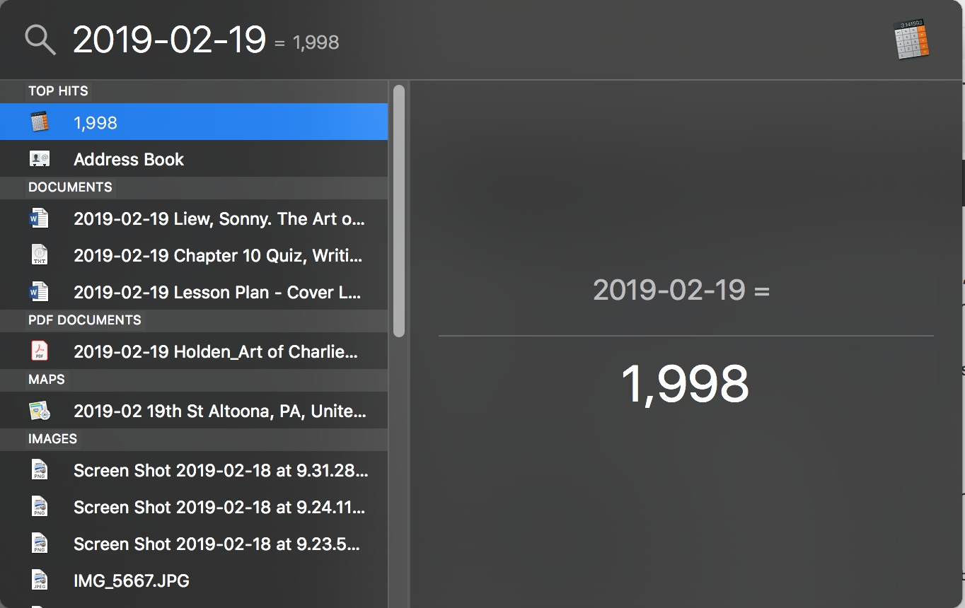 Bonus: now I know what 2019 minus 2 minus 19 is.