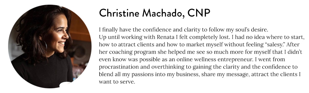 Christine Machado Testimonial