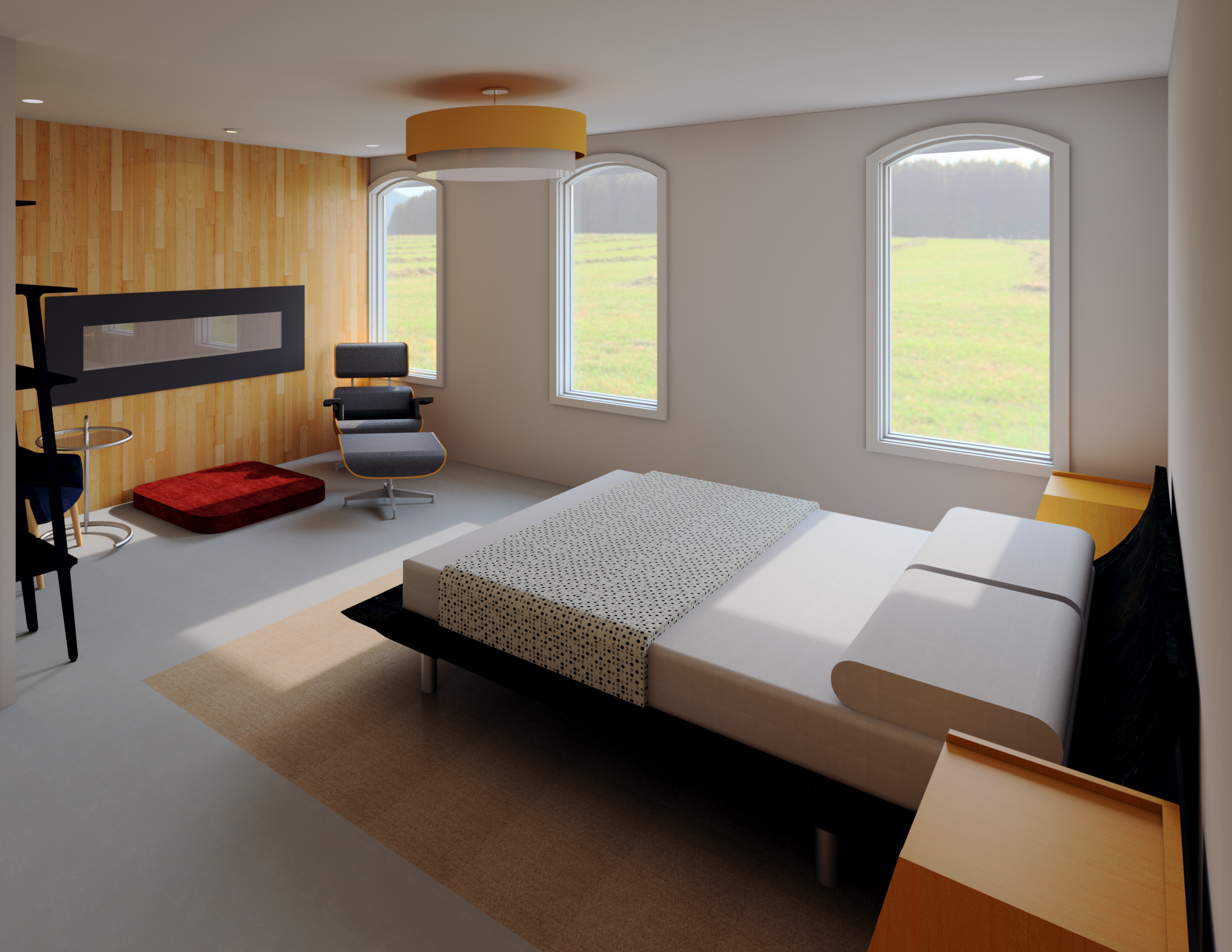 Master Bed from Entry