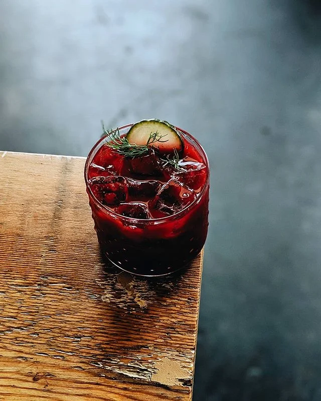 PURPLE RAIN a house beet bloody mix - something a little different for brunch today - see you at 10am #brunch @matt.h.green @bjsmithpdx #sunday #imbibegram #bloodymary