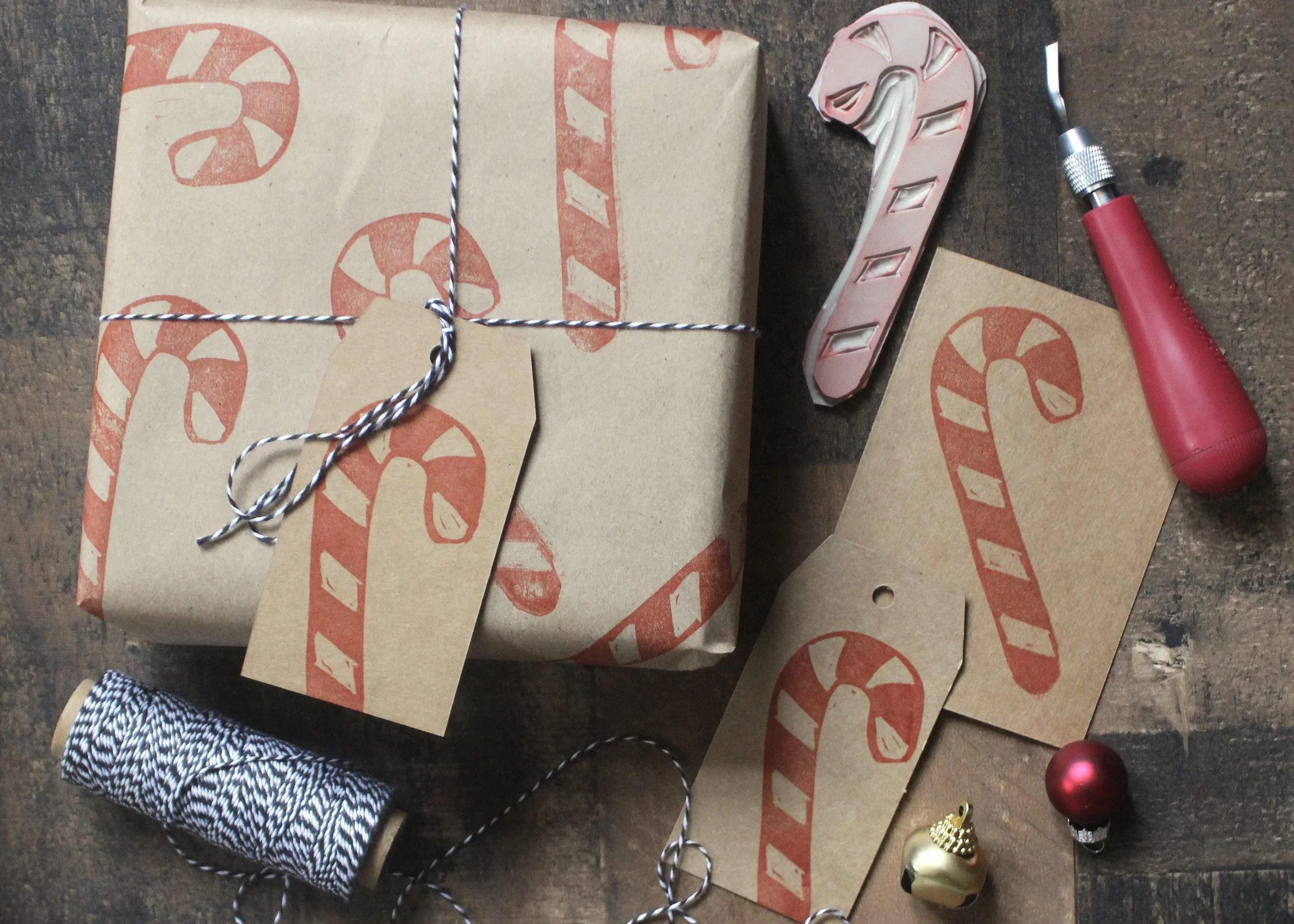 Holiday Gift Wrap Custom Stamp Workshop