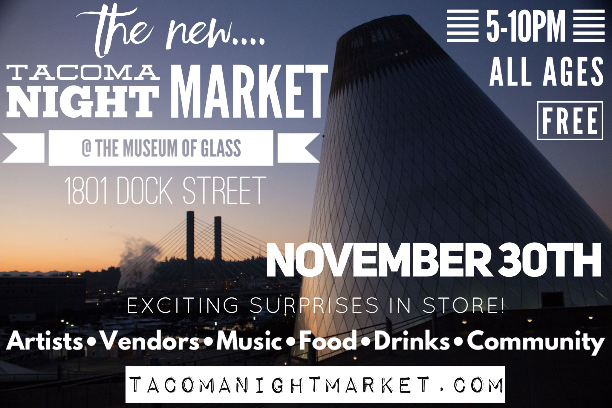 Tacoma Night Market at the Museum of Glass