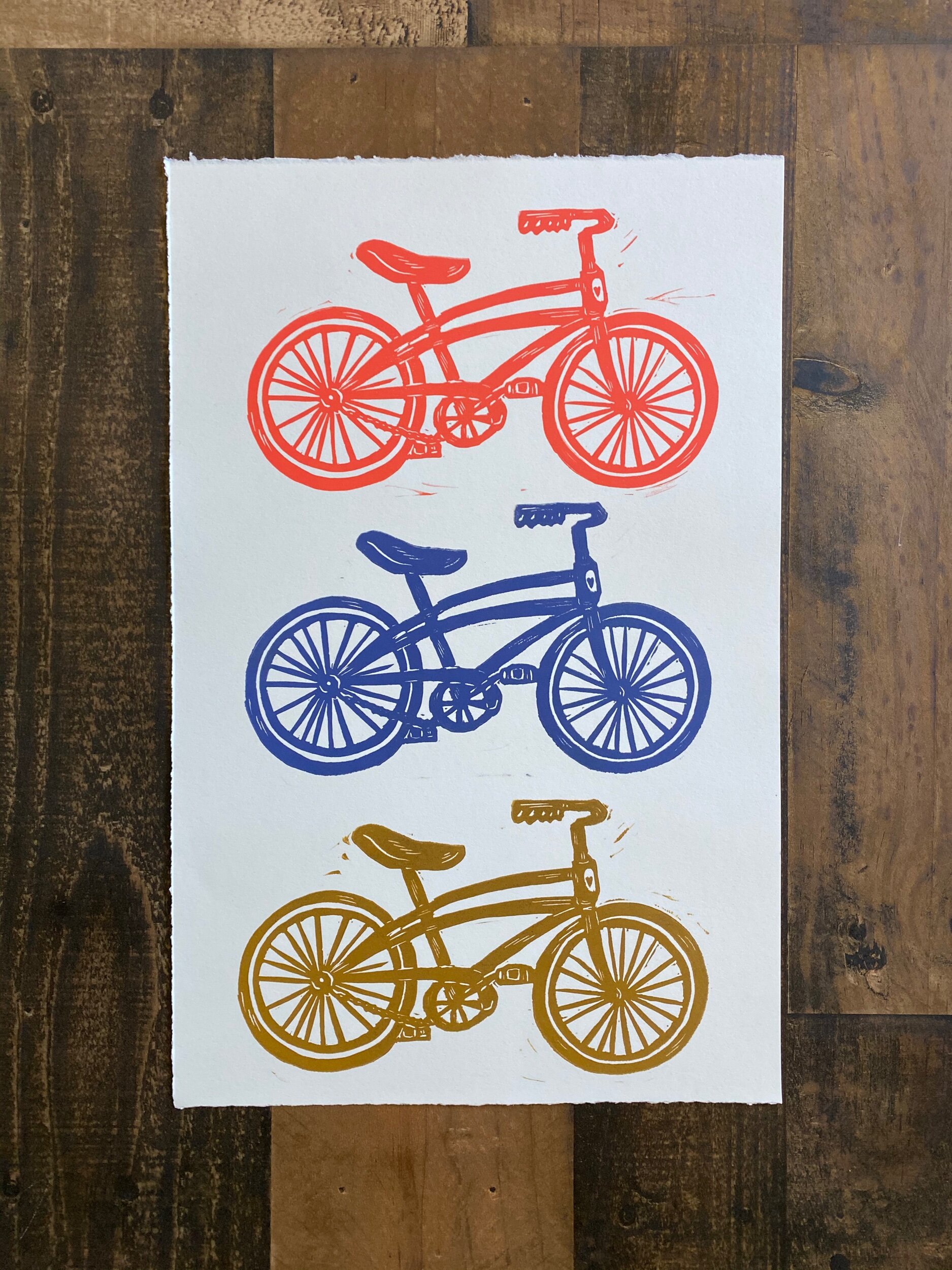 Three Bicycle Print