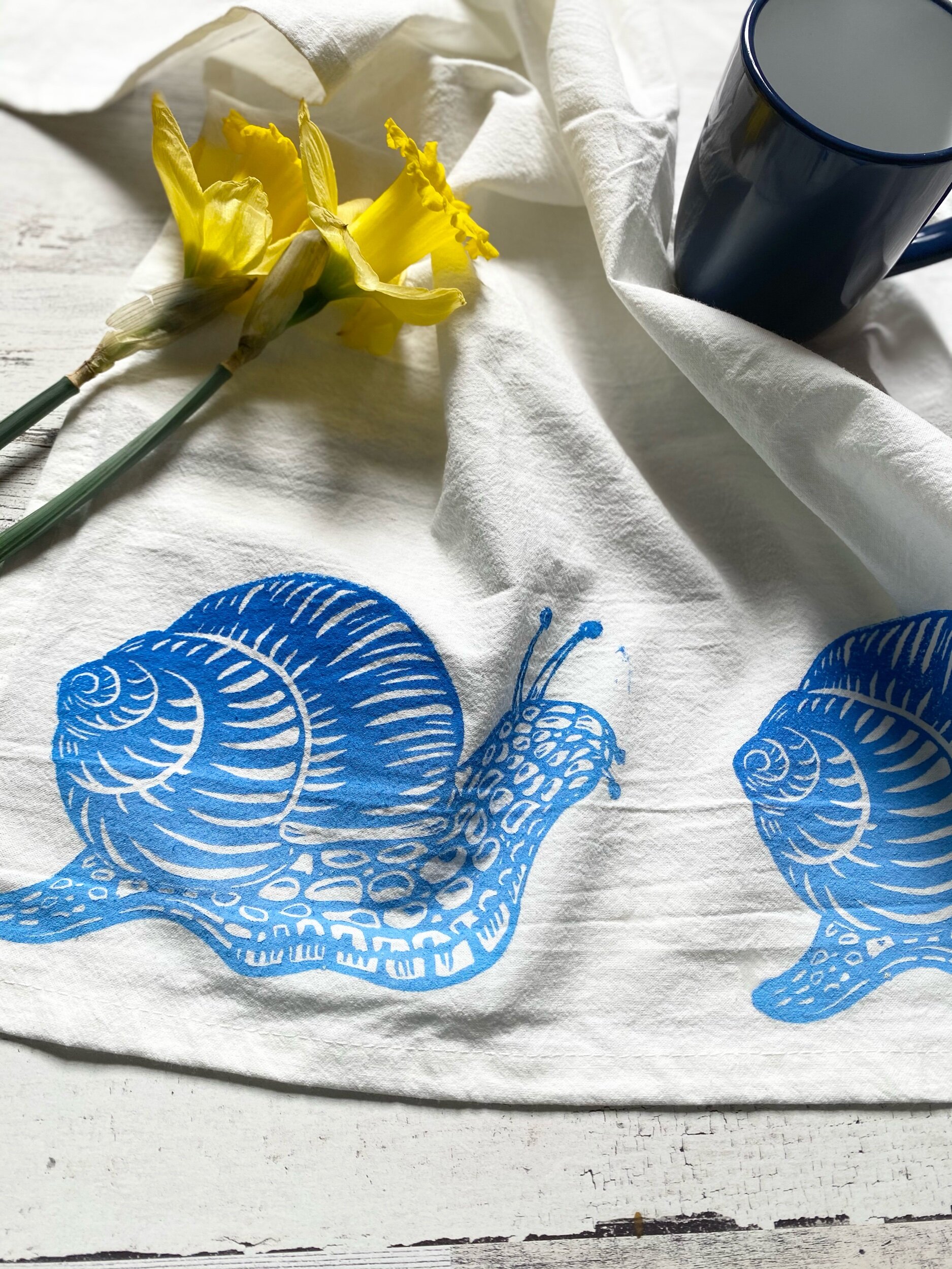 Snail Print Tea Towel 