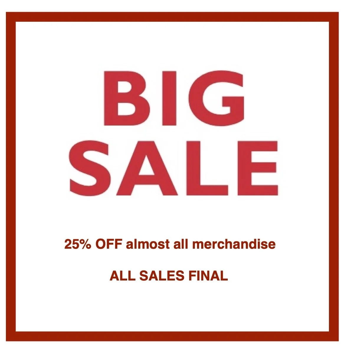 Annual BIG Sale