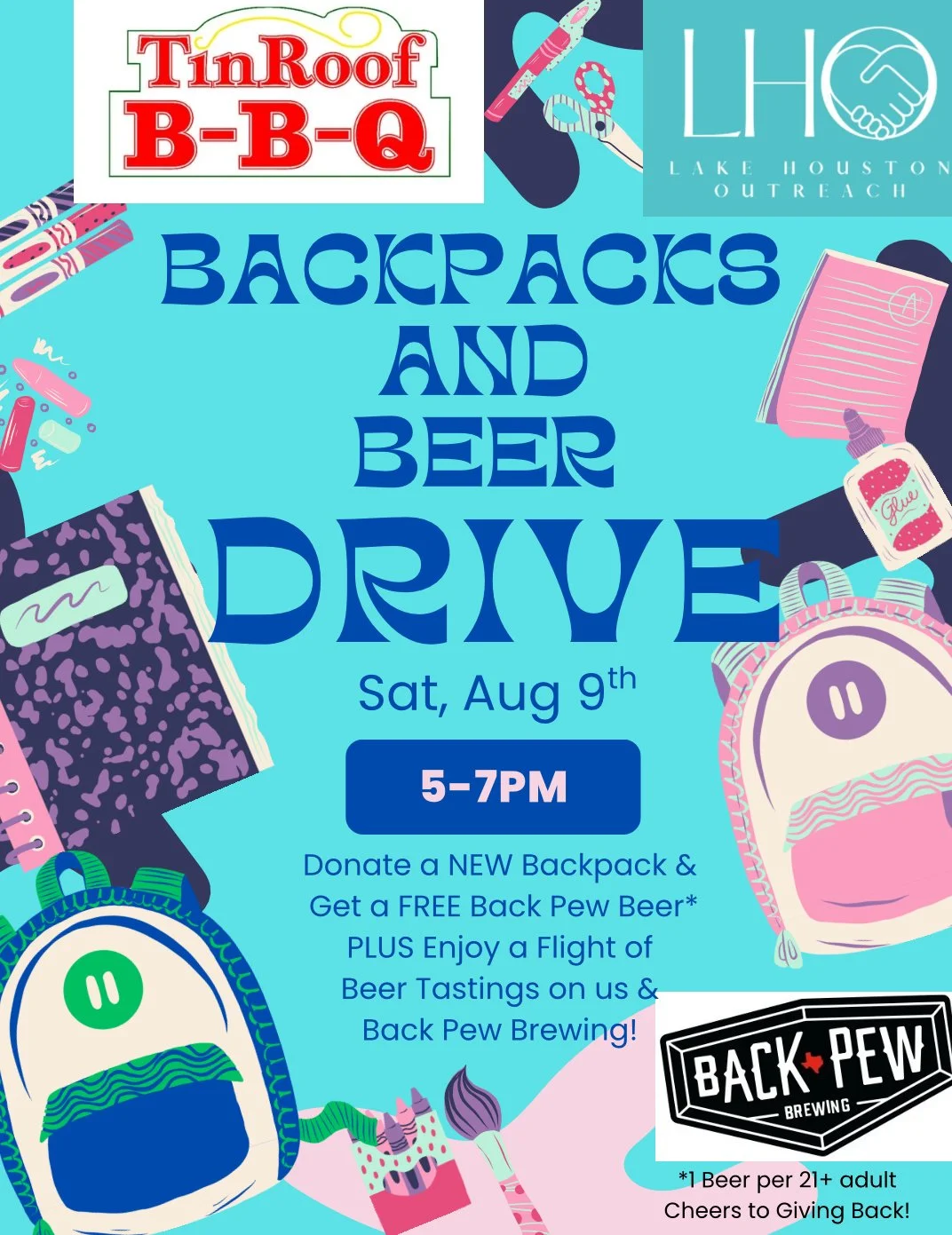 Backpacks and Beer DRIVE