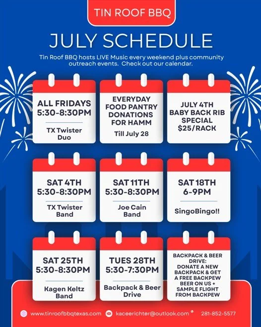 July Event Schedule