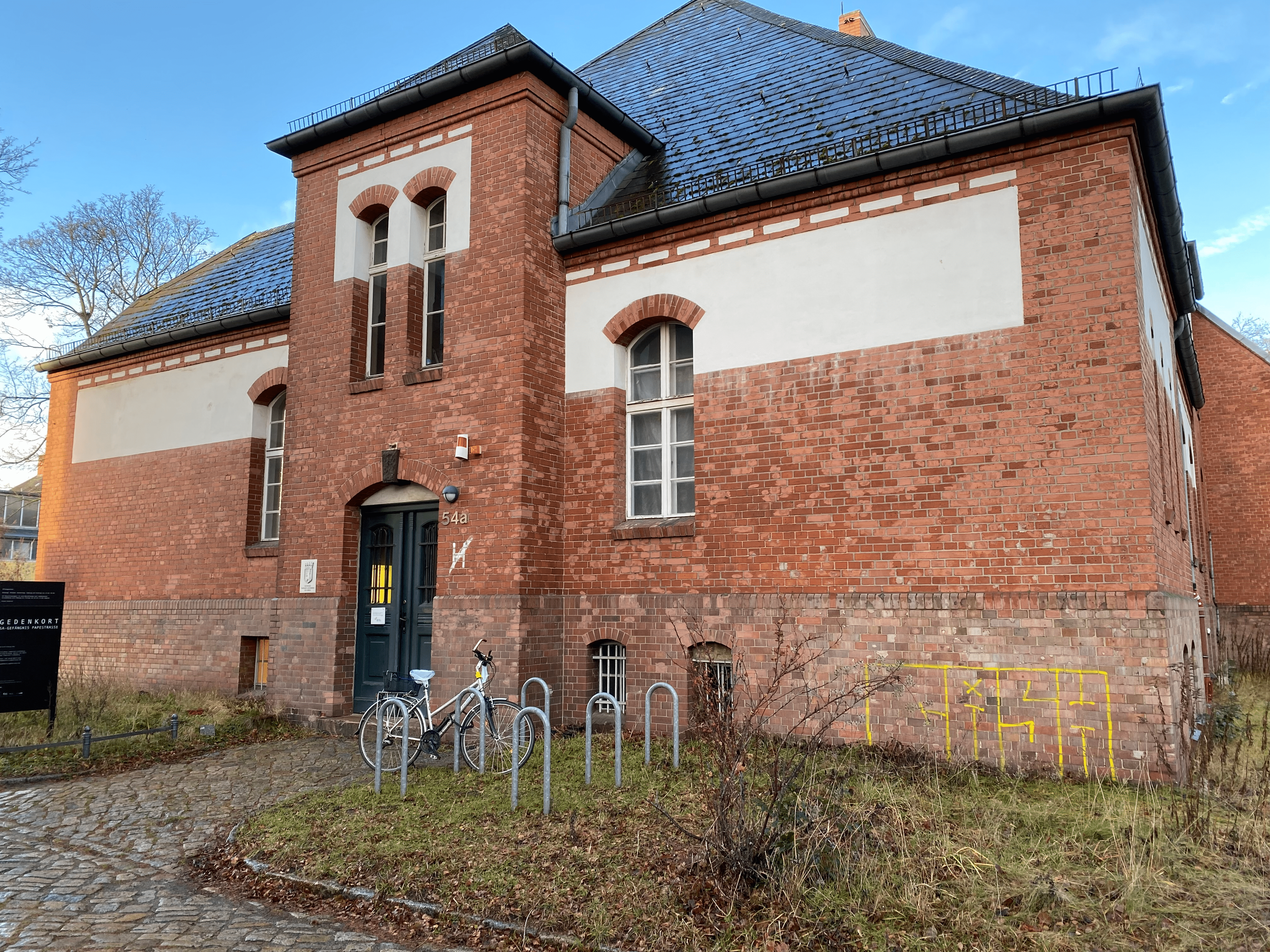 The former SA Prison Papestraße in Berlin, an early Nazi detention centre used to imprison and torture political opponents in 1933.