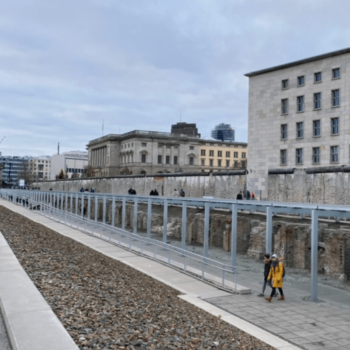 The open-air grounds of the Topography of Terror on the former Gestapo and SS site in Berlin.