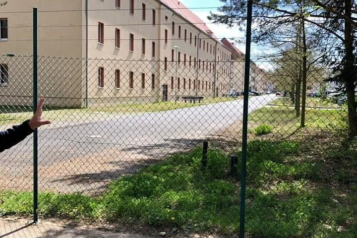 Former SS training grounds and administrative buildings at Sachsenhausen Concentration Camp