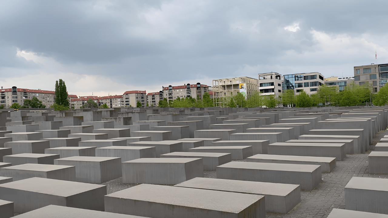 The field of concrete stelae at the Memorial to the Murdered Jews of Europe in Berlin.