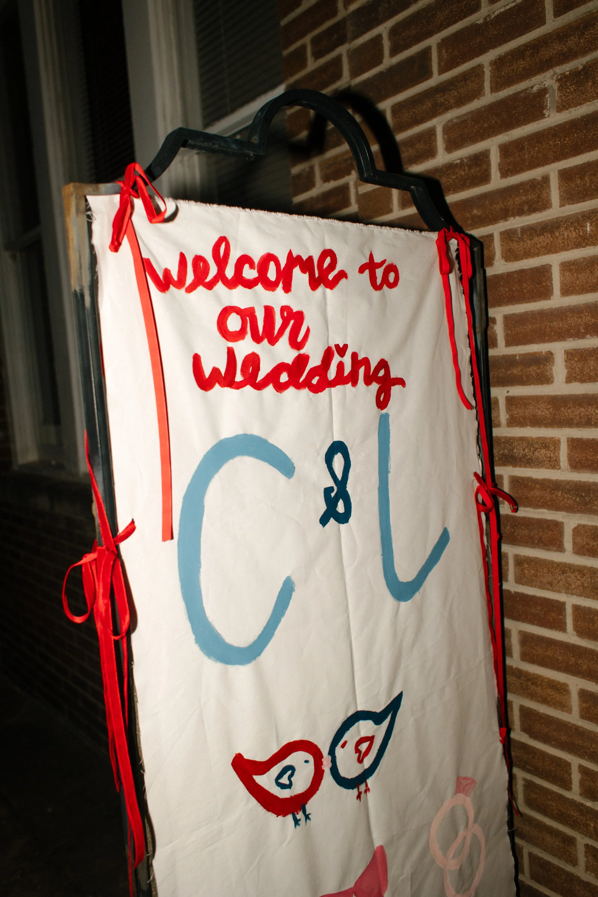 Personalized handmade welcome sign for their Tennessee wedding