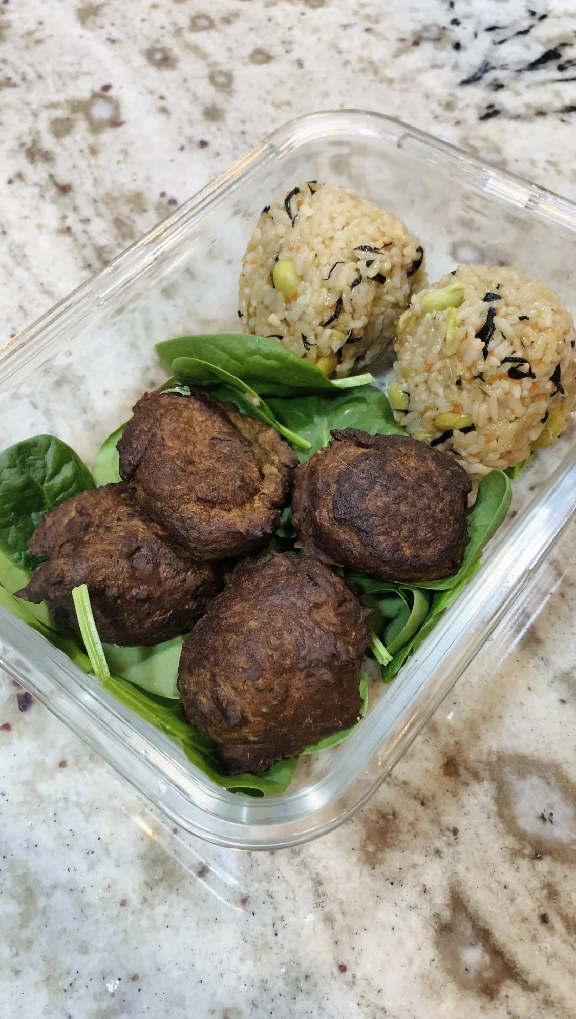 Bento (弁当) with Japanese Eggplant Bites recipe (ナス)  (V, NF, SF)