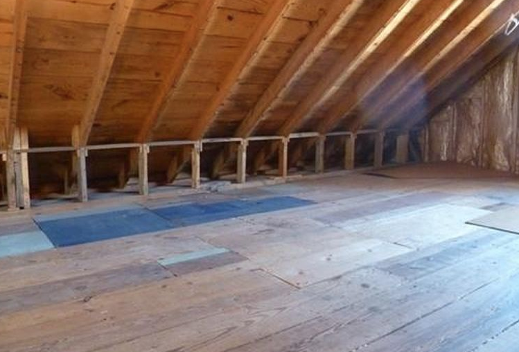Unfinished attic at 24 Belmont, Weymouth, Massachusetts. Zillow November 2018