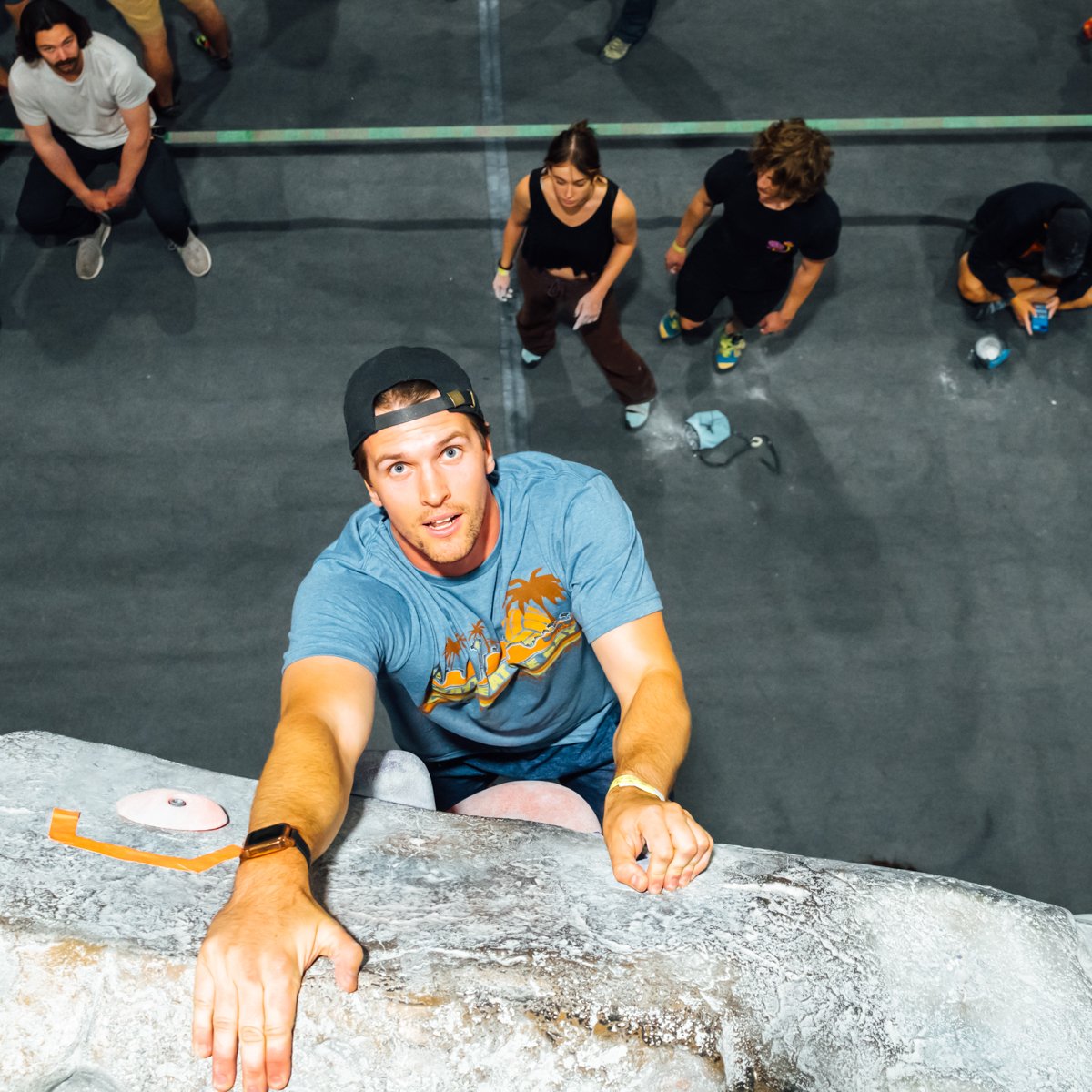 Man Bouldering at The Spot Bouldering Gym in Boulder Colorado.jpg