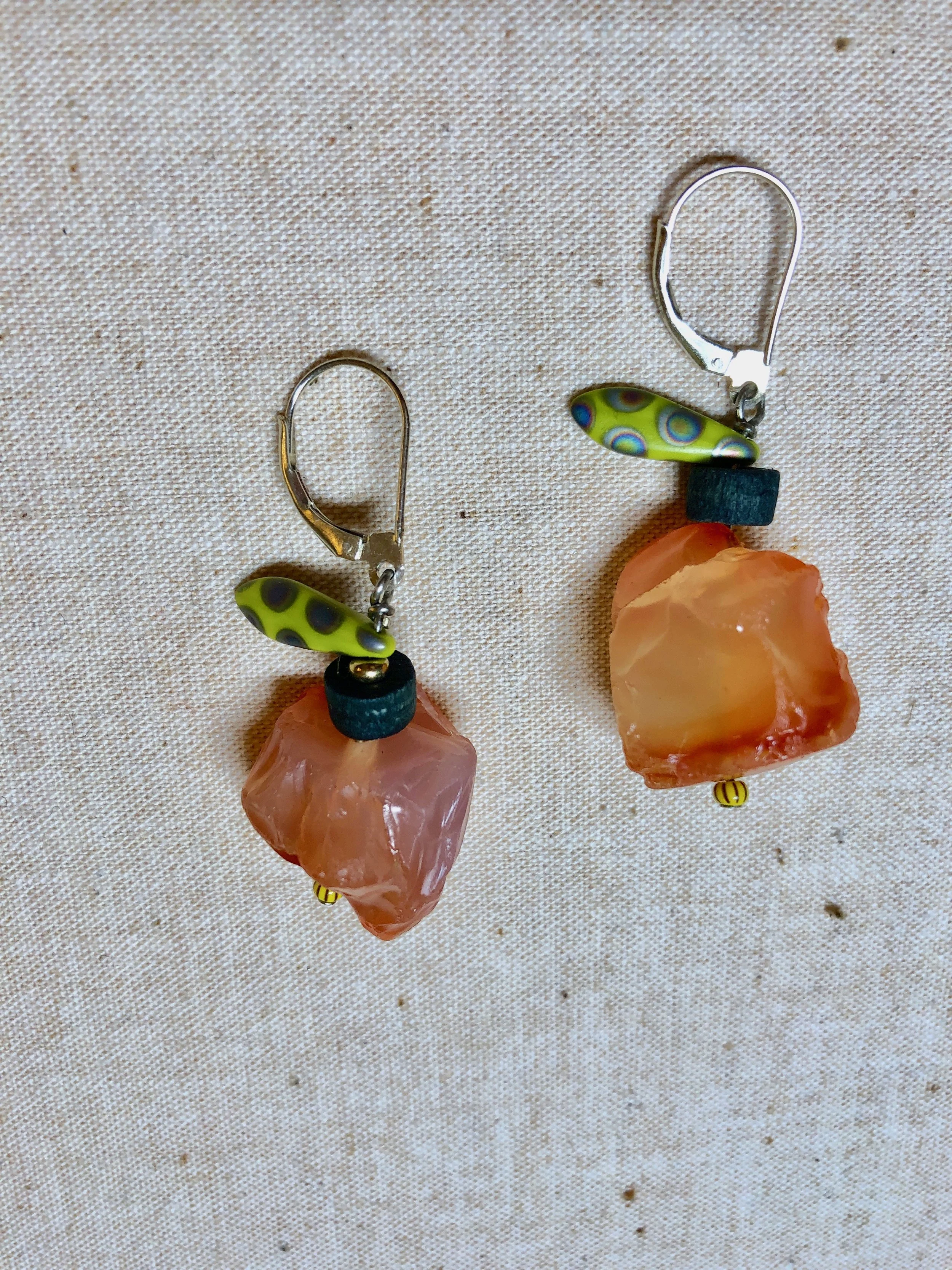 Carnelian Rock Earrings
