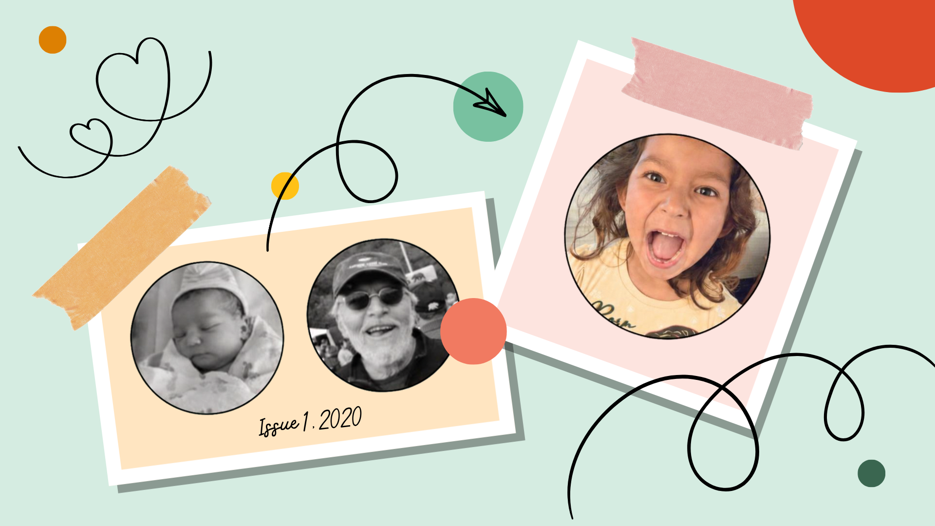 september newsletter image, with a picture of a baby who has now grown up
