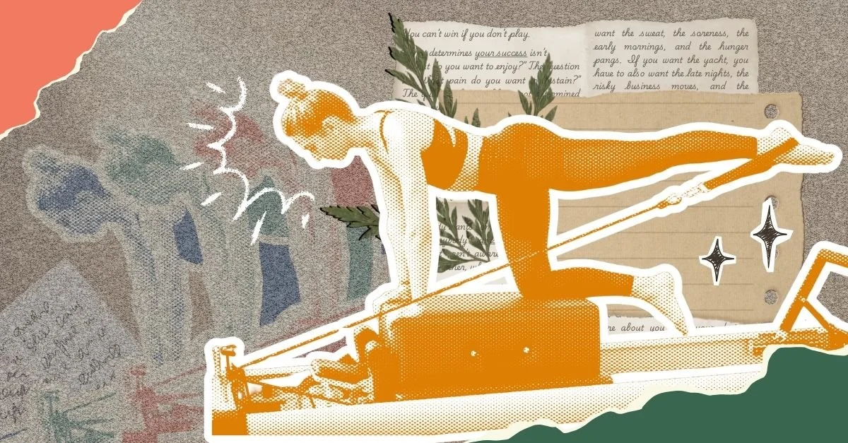 a pilates person on a reformer