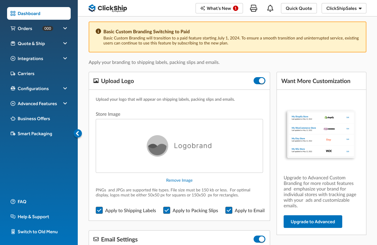 Basic Custom Branding