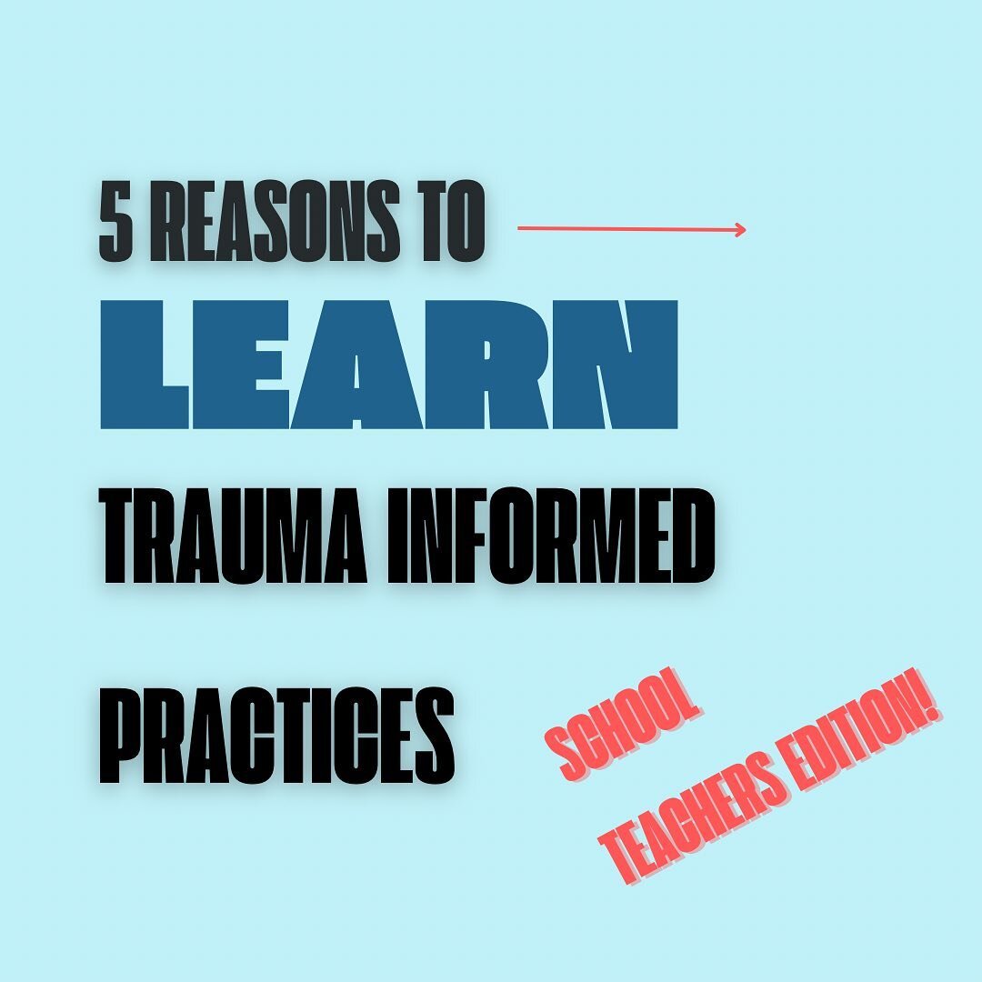 5 things ya need to know about trauma informed practices if you&rsquo;re a #schoolteacher 
(we love you, btw)

Trauma informed practices will help you and your students&hellip;.
.
☮️Improved understanding of student behavior: Trauma-informed practice