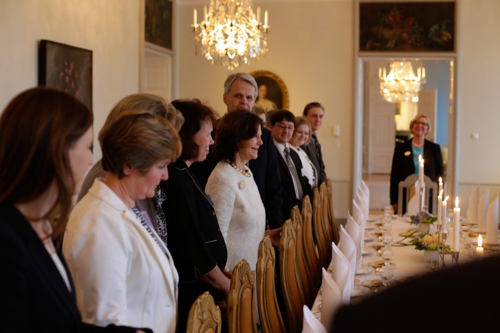  Lunch with HM the Queen of Sweden at the Swedish Embassy in Helsinki 