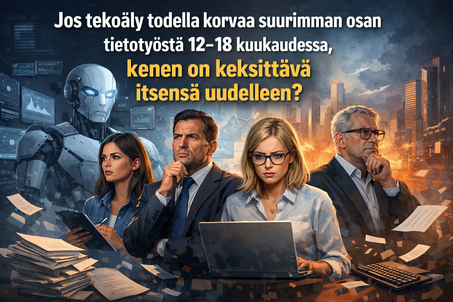 Osa 1. Jos tekoäly todella korvaa suurimman osan tietotyöstä 12–18 kuukaudessa, kenen on keksittävä itsensä uudelleen?