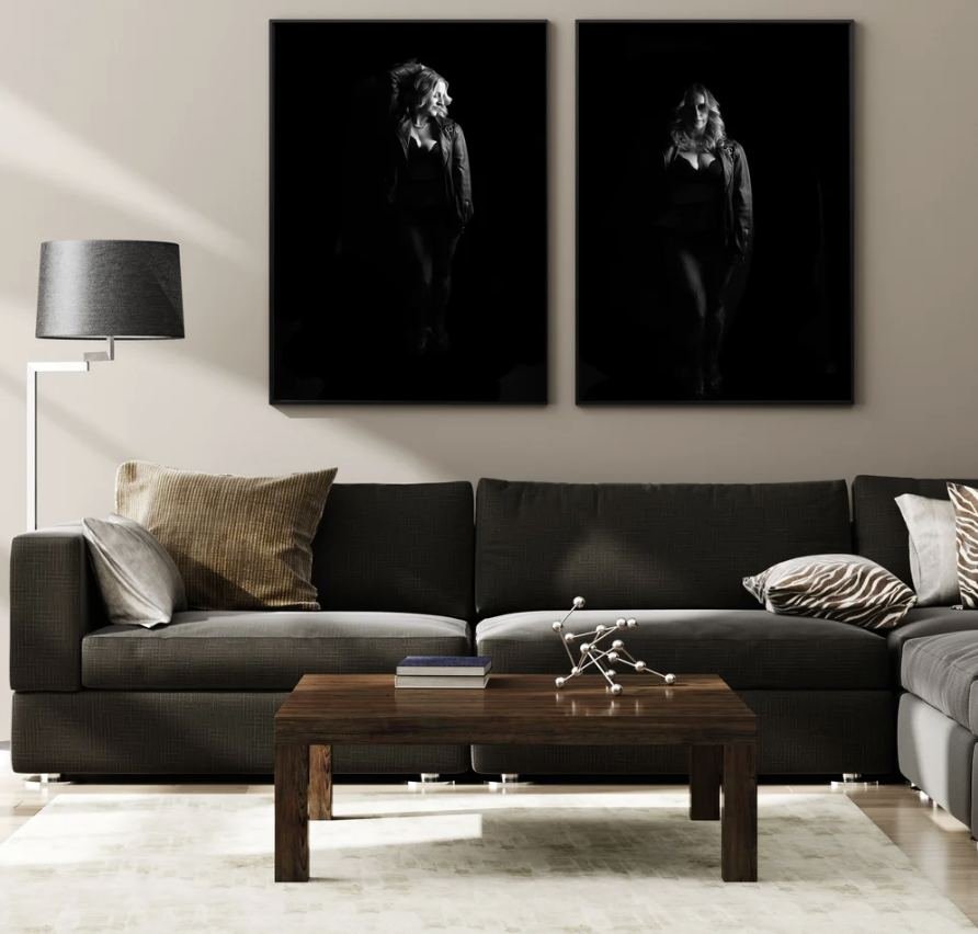 Wall art collection in a home