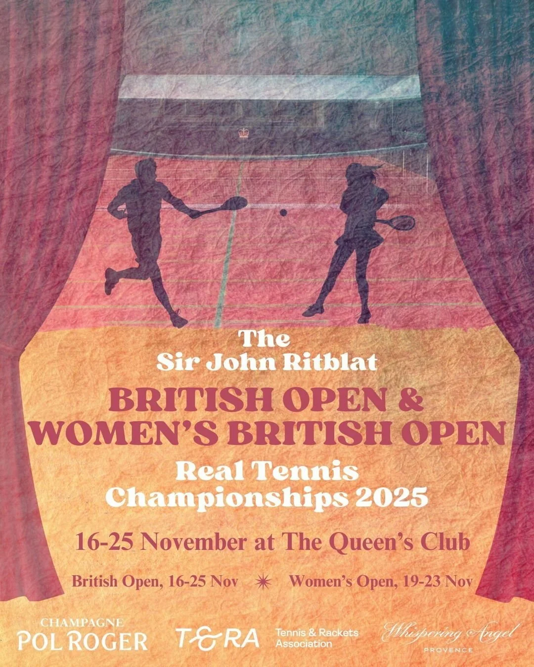 Go and watch the World's Best Players at Queen's this November! Tickets are a snip. And the Queen's loos are luxury. Buy a pint at the bar and settle in. Easy access to the competing Pros for autographs too. We love it! #courttennis #royaltenniscourt