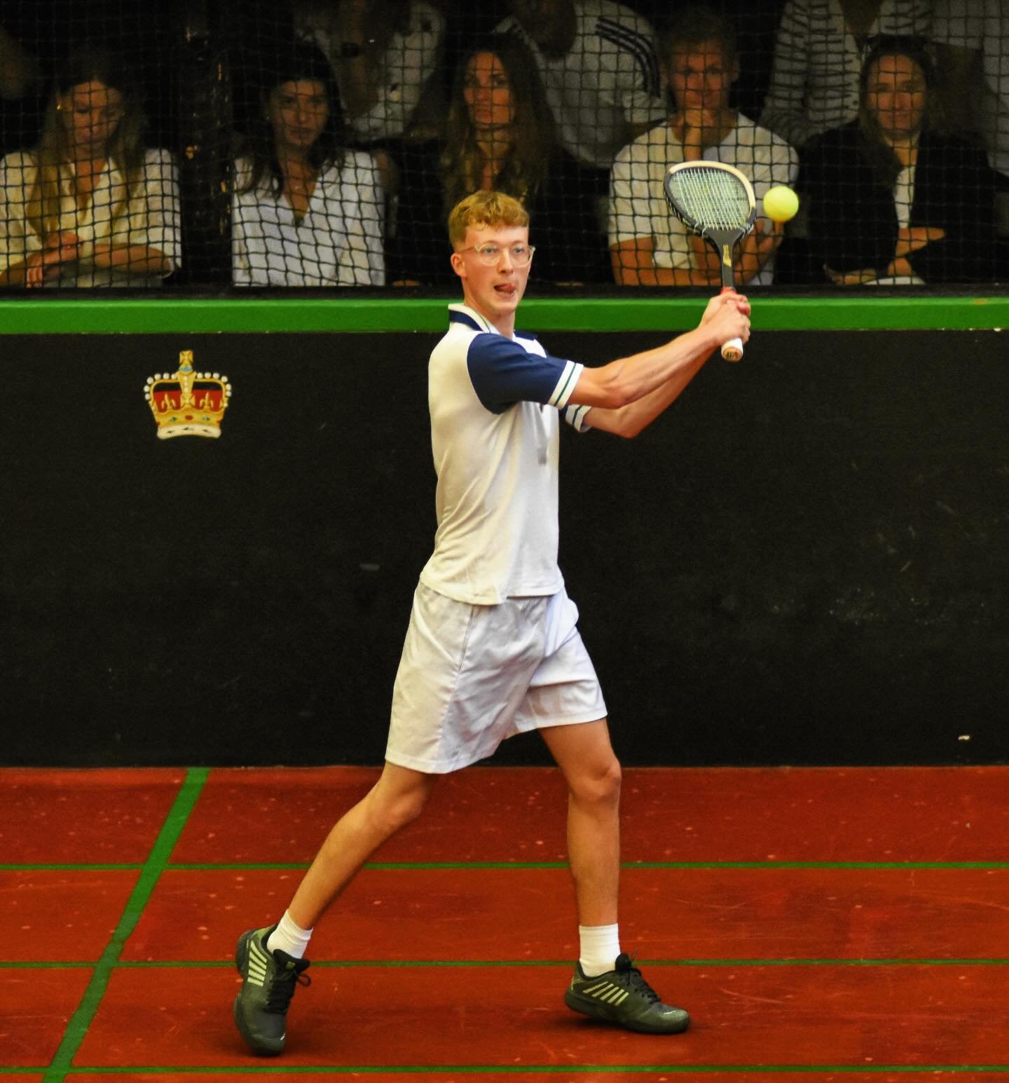 This is Vaughan Hamilton competing in the Champs Trophy this last summer. Handicap 1.4. Come and play tennis and be like Vaughan. #royaltenniscourt #realtennis #courttennis