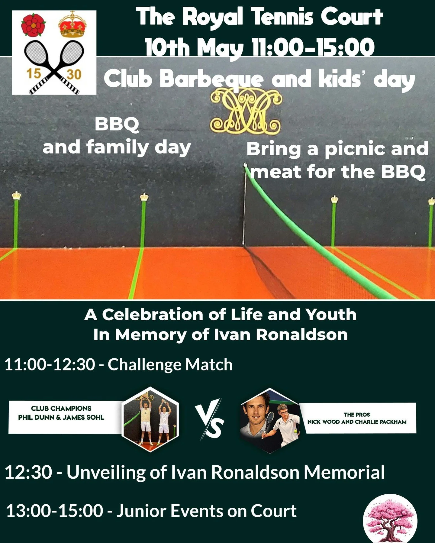 🔥Royal Tennis Court BBQ &amp; Kids Day 🎾
📅 Sunday, 10 May
✨ What&rsquo;s on:
&bull; Exhibition Doubles
&bull; Courts open for kids
&bull; Bring your own BBQ or picnic, cash bar available
🎉 Free for all RTC members and friends!
👉 Let the pros kno