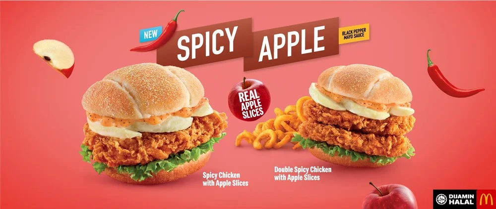 Worth The Hype Mcdonald S Spicy Chicken Apple Burger Malaysia Bibz Eats