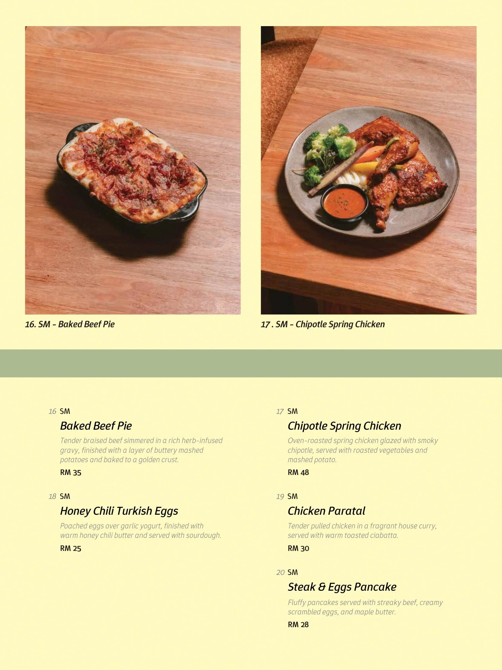 Roundtable Putrajaya Menu